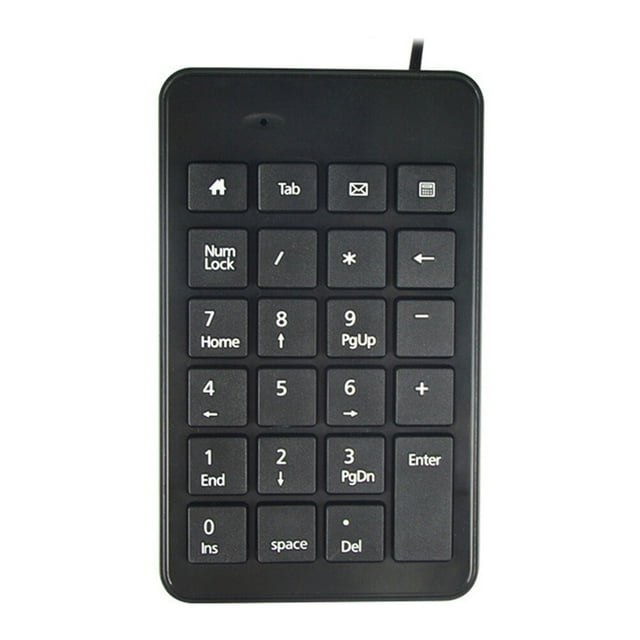 22 Key USB Universal Keyboard Practical Numeric Keypad Mini Wired Keyboard Simple Number Keyboard for Notebook Computer Laptop (Black)
