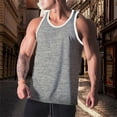 thumbnail image 2 of Awwp Mens Tops Men’S Muscle Tank Top Athletic Sleeveless Shirt Breathable Cotton/Polyester Blend for Gym And Casual Wear Grey XL, 2 of 6