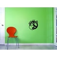 thumbnail image 1 of Custom Decals Peace Love Baseball Wall Art Size: 20 X 30 Inches Color: Black, 1 of 1