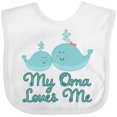 thumbnail image 3 of Inktastic My Oma Loves Me Fish Boys or Girls Baby Bib, 3 of 4