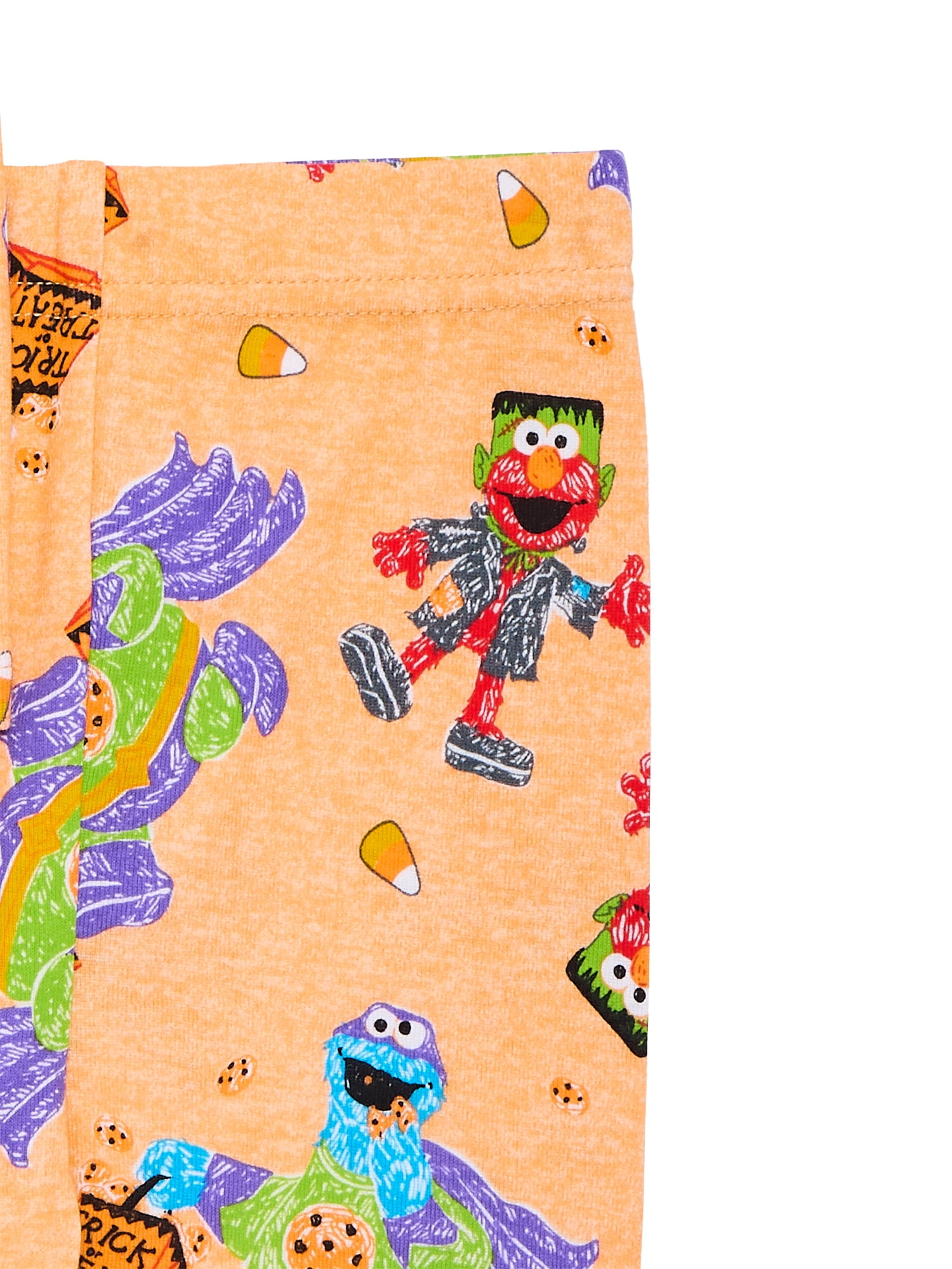 Sesame Street Toddler Halloween Graphic Short Sleeve Shirt & Pant Pajama Set, Sizes 12M-5T