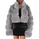 thumbnail image 1 of Abrigo de Piel Sintética Para Mujer Chaqueta Cálida Invierno Sólido Cuello en V Prendas de Abrigo Odeerbi  ODB178533, 1 of 5