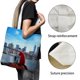 thumbnail image 3 of Clifford the Big Red Dog Bolso de tela con estampado de lienzo para mujer, bolsa de compras reutilizable y estética, con cremallera interior, regalo para mujer, 35 × 40 cm., 3 of 6