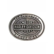 Harley-Davidson Men's Genuine Motor Oil Belt Buckle, Antique Silver Finish, Harley Davidson