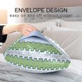 thumbnail image 4 of Yayeee Pillowcase Standard Size Set of 2 Satin Wrinkle Resistant Envelope Pillow Case, Green Stripe Pattern, 4 of 8