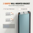 thumbnail image 6 of VEVOR Wall Mounted Makeup Mirror, 0.15" Thick, 22" x 30" Mirror with Aluminium Alloy Frame & Explosion-Proof Film, Scratch-Resistant Mirror with Z-Shaped Bracket, Fit for Bathroom/Bedroom, 6 of 9