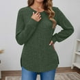 thumbnail image 2 of Sweaters for Women Fall Sweaters for Women Loose Fit Pullover Sweater With Curved Hem Casual Round Neck Top for Everyday Wear, 2 of 4