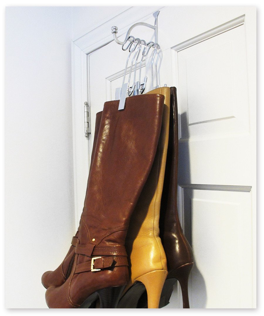 Boot ValetOver the Door Boot Storage System includes Hook with 3 Boot