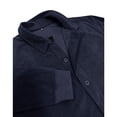 thumbnail image 6 of LODIENY Corduroy Button Down Cropped Shirt Jackets for Men with Pockets Long Sleeve Collared Vintage Trendy Overshirt Navy XXL, 6 of 8
