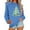 Blue, variant on lulshou Women's Christmas Print Sweatshirt - Holiday Cozy Pullover, Cute Xmas Graphic Long Sleeve Crewneck Shirt, Blue, L