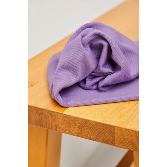 Meet MILK Neva Tencel Lyocell Cotton Rib Stretch Knit Fabric Purple - per yard