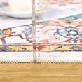 thumbnail image 4 of Ileading 6'x9' Boho Area Rug for Living Room, Non Slip Machine Washable Rugs Vintage Floor Carpet for Bedroom Dinning Room Kitchen, Red, 4 of 13