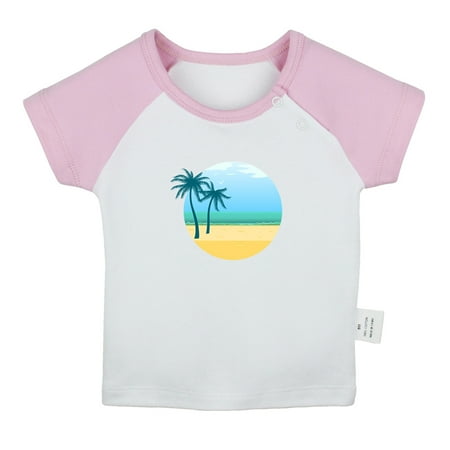 

Nature Beach Pattern T shirt For Baby Newborn Babies T-shirts Infant Tops 0-24M Kids Graphic Tees Clothing (Short Pink Raglan T-shirt 12-18 Months)