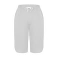 thumbnail image 4 of yillto Womens Capri Pants Elastic Waist Drawstring Shorts Causal Loose Short Pants with Pockets, 4 of 5