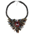 thumbnail image 2 of AeraVida Baroque Hidden Floral Multicolor Glass Necklace and Earring Jewelry Set, 2 of 4