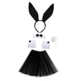 thumbnail image 2 of Conjunto de disfraz de , diadema con orejas de conejo encantadoras para fiestas temáticas de disfraces de Pascua Negro, 2 of 8