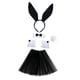 thumbnail image 2 of Conjunto de disfraz de conejito, diadema con orejas de conejo y cola para Halloween. Negro, 2 of 9