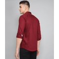 thumbnail image 5 of Exclusive TryBuy Premium Maroon Cotton Dress Shirt for Men, 5 of 8
