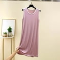 thumbnail image 2 of Night Gowns for Women Cotton Women’s Sleeveless Nightgown Round Neck Polka Dot Soft Nightdress Loose Breathable Home Sleepshirt Loungewear Pinks XL, 2 of 5