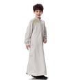 thumbnail image 2 of LEEYNEER Fall Clothes for Boys Boys Middle Muslim Pure Fashion Dresses and Long Topcoats Comfortable Blouse, 2 of 9