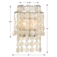 thumbnail image 5 of BRI-3002-SA Crystorama Lighting Brielle - Two Light Wall Sconce in Timeless Style - 9 Inches Wide by 14 Inches High-Antique Silver Finish, 5 of 9