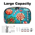 thumbnail image 3 of Christmas Electronic Organizer Travel Case, Oxford Fabric Waterproof PC Case Cable Organizer Cord and Cable Organizer Electronic Travel Case Organizer, 5.9x9.44x3.14 in, 3 of 6