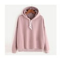 thumbnail image 1 of Women Autumn Winter Hoodie Sweater Long Sleeve Solid Color Loose Pullover, 1 of 7