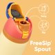thumbnail image 2 of Botella de agua Owala Kids FreeSip aislada de acero inoxidable 470 mL, 2 of 6