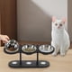 thumbnail image 5 of Comedero Elevado Para Gatos Y Perros Con Soporte Negro Soporte Para Comedero Elevado Para Perros Con Inclinación De 15° Juego De Comederos Para Mascotas De Acero Inoxidable Con Altura Ajustable, 5 of 6