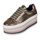 thumbnail image 1 of Calzado Dama Mujer Tenis Creeper Tipo Piel En Inox Cómodo 105D15 marron claro 24 Incógnita 105D15, 1 of 4