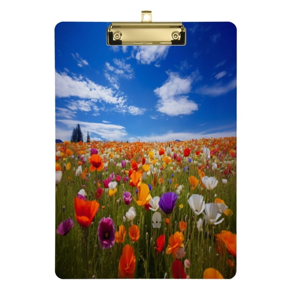 Flower Sky Acrylic Clipboards A4 Standard Letter Size Clipboard 12.5" X 9" Clip Board for Students Teacher Office