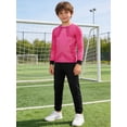 thumbnail image 2 of Haitryli Kids Boys Football Training Suit Padded Soccer Jersey Goalie Top And Leggings Goalkeeper Kit Hot Pink 24-XXS, 2 of 7