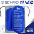 thumbnail image 2 of Gel Ice Cold Compress - (2 Pack) - Reusable comfortable soft touch vinyl provides instant pain relief, rehabilitation and therapy from injuries like shoulder, upper / lower back, knee, neck, ankle, 2 of 9