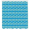 thumbnail image 3 of Blue and Yellow Shower Curtain, Day Time Meteorology Snow Drizzle Thunderstorm Weather Forecast, Fabric Bathroom Set with Hooks, 69W X 70L Inches, Blue Yellow and White, by Ambesonne, 3 of 3