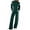 C-Green, variant on Outfit Sets for Women Fall Winter 2 Piece Sets Casual Tracksuit Long Sleeve Zip Up Tops and Wide Leg Pants Lounge Sets