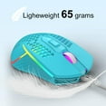 thumbnail image 5 of Wired USB Gaming Mouse 65G Honeycomb Shell Mini Ultra-Lightweight Gaming Mice 3200DPI 6 Button 7 Colors Chroma Breathing LED Backlight Gaming Mice Compatible with PC/Mac Office and Games-Blue, 5 of 9