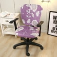 thumbnail image 2 of Housses de Chaise de Bureau Extensibles à Grand Application Housse de Chaise de Bureau à la Mode pour un Style Moderne Rose Doux, 2 of 9