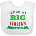 thumbnail image 3 of Inktastic Big Italian Family Boys or Girls Baby Bib, 3 of 4