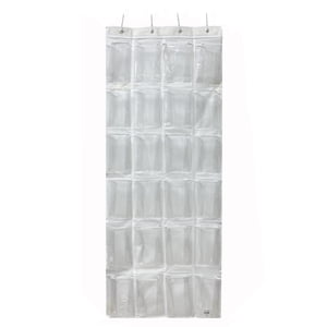 Mainstays 24-Pocket Over-the-Door Shoe Organizer, White