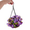 thumbnail image 4 of Lanytaeo Outdoor Artificial Hanging Flower Basket Fake Potted Plant Faux Flower Arrangement For Garden Balcony Patio Home Porch Outdoors Summer Purple, 4 of 8