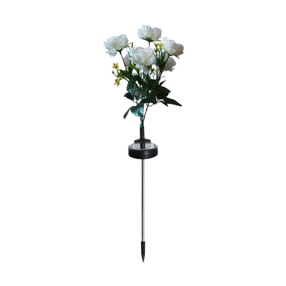 Solar Flower Lights Outdoor Garden Decor, Waterproof LED Realistic Peony Lamp, Solar Lawn Lamp for Courtyard Decoration