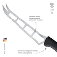 thumbnail image 2 of Cuchillo para queso con hoja triangular perforada de acero inoxidable, 2 of 4