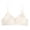 White, variant on Bra for Women No Underwire Seamless Comfort Push Up Buttery Soft Wireless Bralette Full Coverage Sport Everyday Bras (Beige, L)