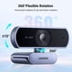 thumbnail image 2 of CáMara Web 1080P CáMara Full HD para Computadora PortáTil CáMara Web USB con MicróFonos Duales para CáMara Web de Videollamadas con Zoom de, 2 of 5