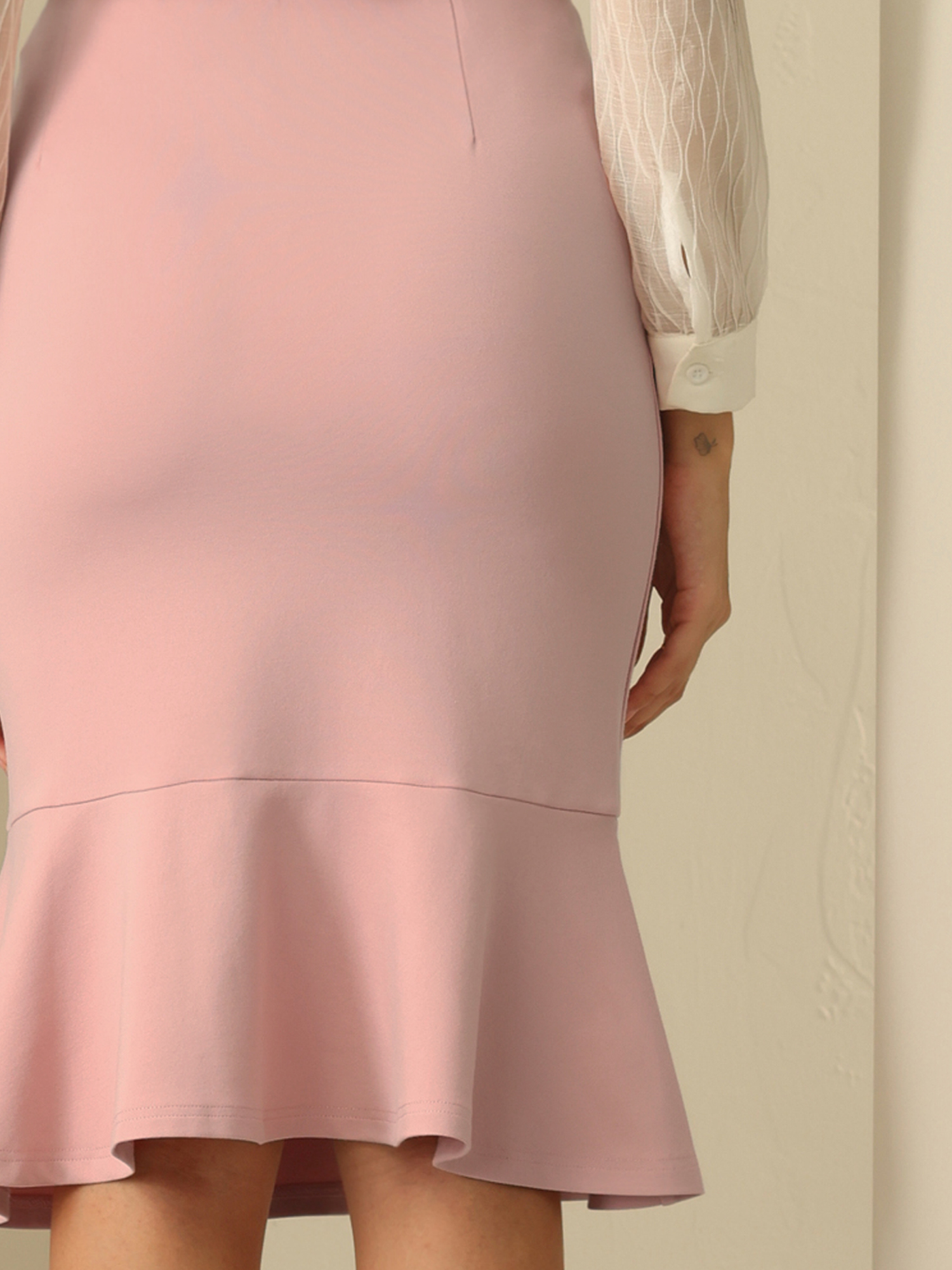 pink pencil skirt dress Stretch light pink pencil skirt