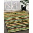 thumbnail image 2 of Ahgly Company Indoor Square Abstract Dark Brown Oriental Area Rugs, 6' Square, 2 of 6