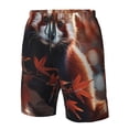 thumbnail image 4 of Sikiie Shorts de Plage pour Hommes Imprimé Branches de Panda Rouge, Haute Élasticité Séchage Rapide - avec Cordon et Poches Antidérapantes, Adapté pour Plage, Sports, Vacances-TTG, 4 of 6