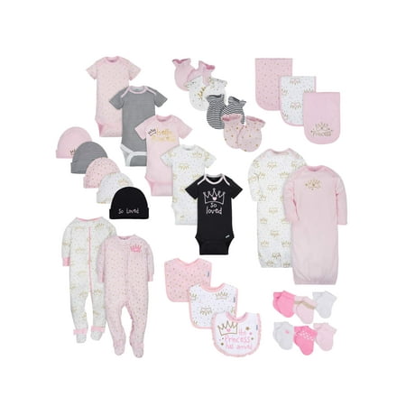 Gerber Layette Essentials Baby Shower Gift Set, 30pc (Baby (Best Gift For 6 Months Baby Girl)