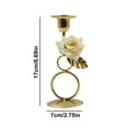 thumbnail image 4 of Xihbxyly Candelabro Dorado, Elegante Decoración de Metal, Soporte de Hierro de Diseño Moderno, Versátil Pieza Central para Mesa, Centro de Mesa para Bodas, Decoración Del Hogar, Elegancia Llamativa., 4 of 7