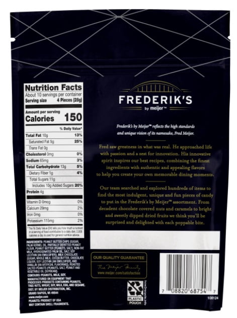 Frederik's Milk Chocolate Peanut Butter Peanuts, 9.5 Ounces (2 Bags)